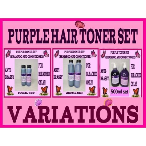 PURPLE HAIR TONER SET (shampoo&conditioner) ANTI-BRASSY! | Shopee ...