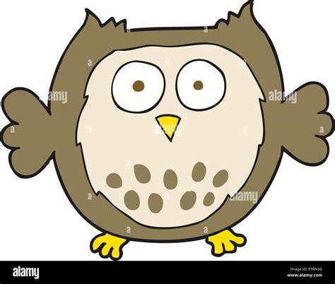 Freehand Drawn Cartoon Owl Stock Vector Image And Art Alamy