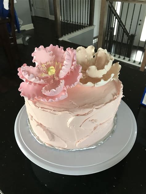 Pink Flower Cake Flower Cake Cake Desserts