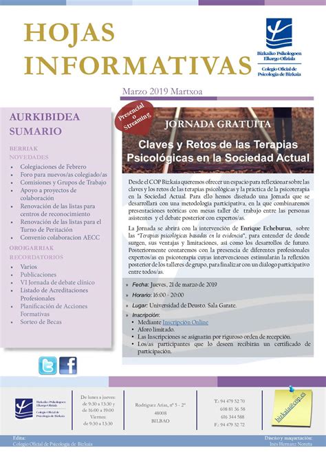 Calaméo Hojas Informativas Marzo 2019