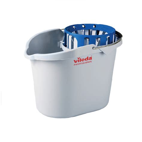 Vileda Supermop Bucket With Wringer Blue Lt Capacity Oval Bucket