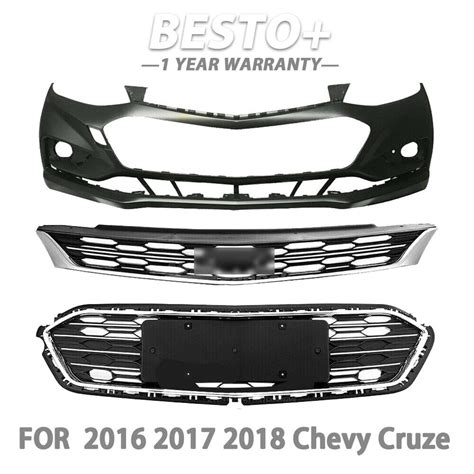 For 2016 2017 2018 Chevy Cruze Front Bumper Cover And Front Upper And