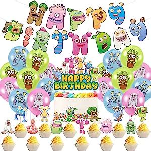 My Singing Monsters Birthday Party Decorations Monsters Party Supplies