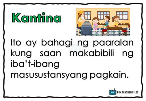 Bahagi Ng Paaralan Fun Teacher Files