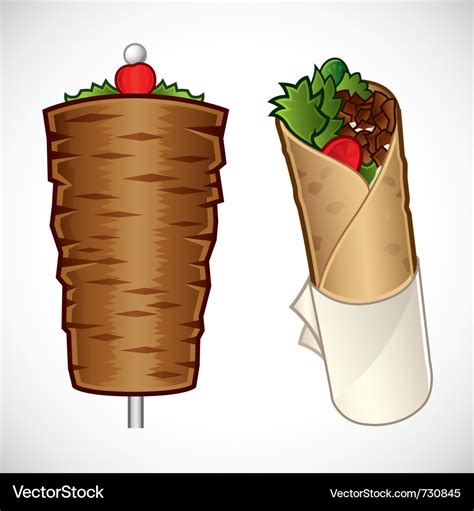 Doner Kebab Royalty Free Vector Image VectorStock