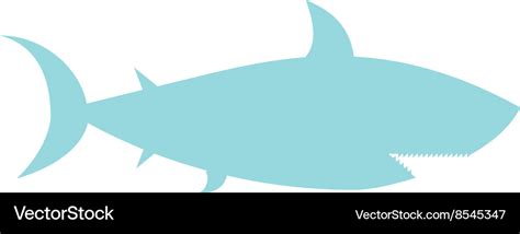 Cartoon Shark silhouette Royalty Free Vector Image