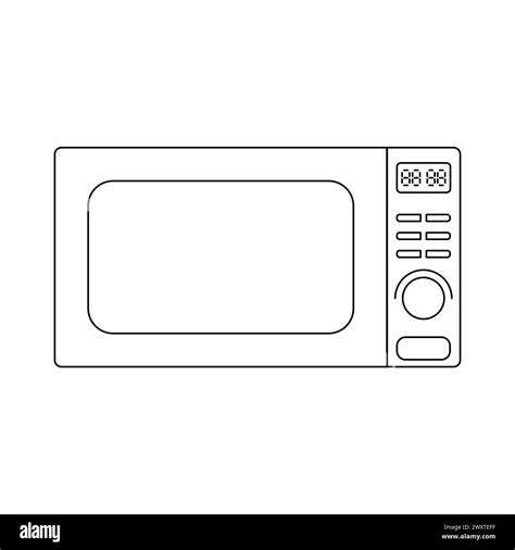 The Contour Of The Oven Electric Oven For Kitchen Vector Vector