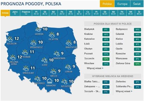 Prognozy Pogody Na Najbli Sze Dni I Bo E Narodzenie Pogoda W Interia Pl