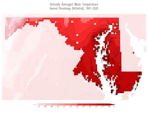 Maryland Climatological Maps, 1991-2020