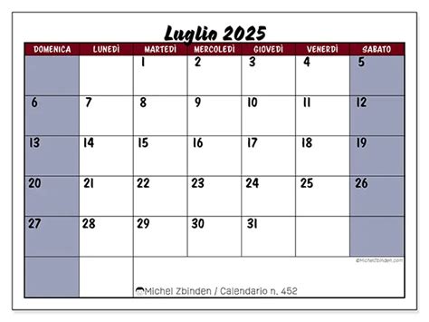 Calendario N Luglio Michel Zbinden It