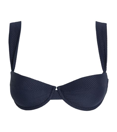 Womens Heidi Klein Navy Menai Bay Bikini Top Harrods Uk