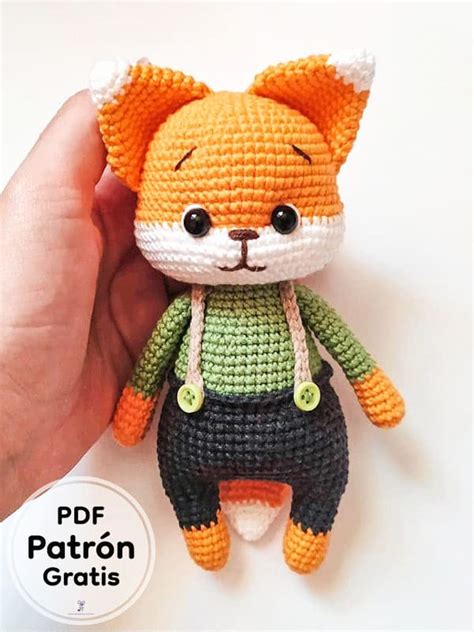 PDF Lindo Zorro Amigurumi Patrón Gratis 500 PDF Passo a Passo