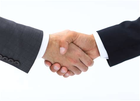 Closeup Of Business People Shaking Hands Over A Deal Stock Image