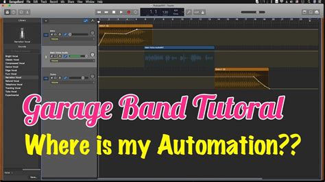 Garageband Tutorial Where Is The Automation Button Youtube