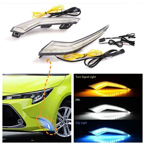 For Toyota Corolla LE 2020 2022 Front Bumper LED Daytime Running DRL