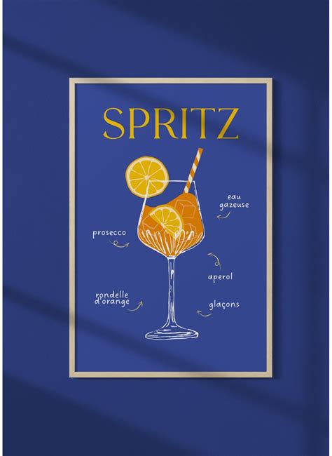 Affiche Cocktail Spritz 2 Idée Déco Lafficherie