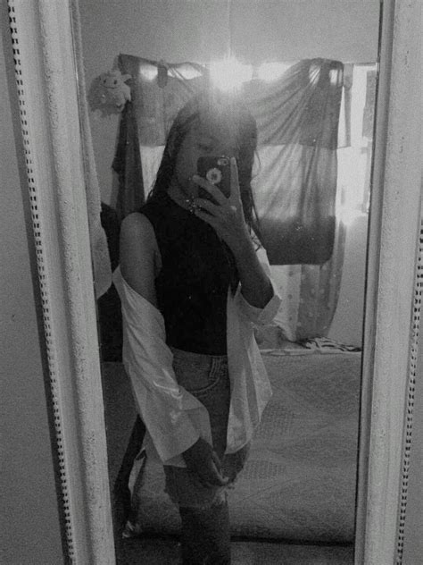 Climatesense: Aesthetic Black And White Mirror Selfie