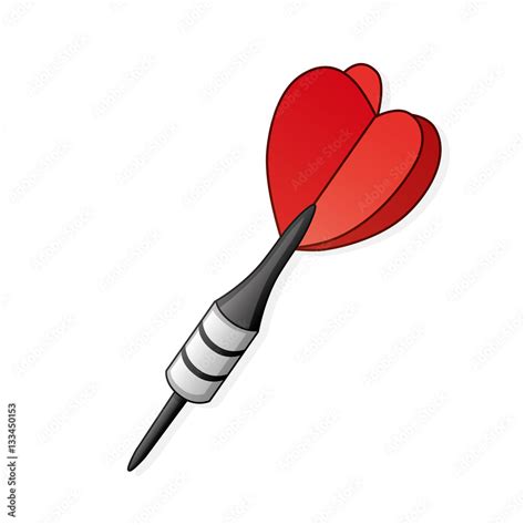 Red dart arrow icon isolated. Stock Vector | Adobe Stock