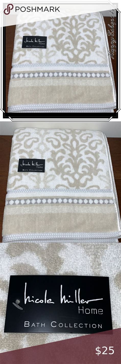 Nicole Miller Home Bath Collection Cotton Bath Towel