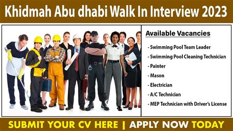 Khidmah Abu Dhabi Walk In Interview Walk In Interview Abu Dhabi