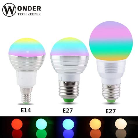 Rgb Lamp E E Rgb Led Bulb Light W W Led Spot Light Color