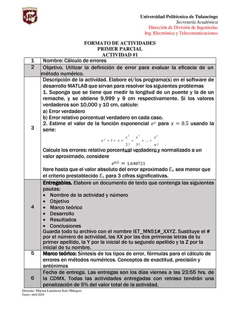 Actividades primera unidad Secretaría Académica Dirección de División