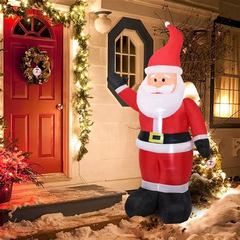 6ft Giant Blow Up Santa Claus Led Lights Large Yard Inflatable For