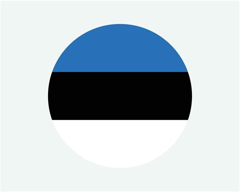 Estonia Round Country Flag Circular Estonian National Flag Republic