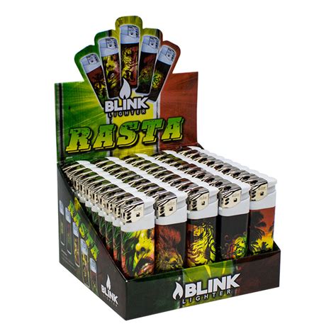 Blink Rasta Lighters 50 Count Display Vape Puffer