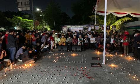 Mengenang Hari Kematian Brigadir J Ratusan Warga Gelar Aksi