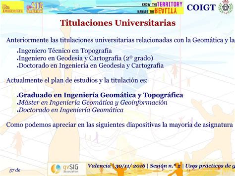 Usos prácticos de gvSIG por los Ingenieros en Geomática y Topografía