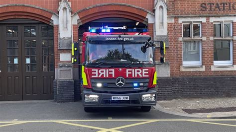 G Lfb Fulham Reserve Pump Ladder Turnout To An Emergency Youtube