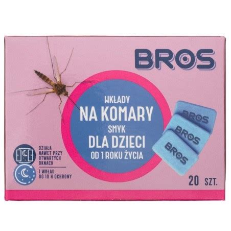 Bros Wkłady do elektro na komary dla dzieci od 1 roku życia 20 sztuk