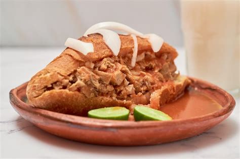 Premium Photo Authentic Torta Ahogada Traditional Food From