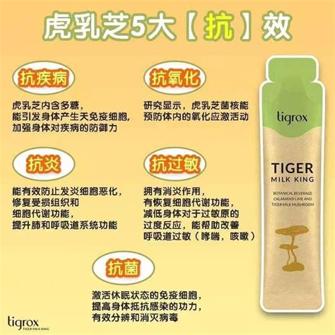 Tigrox Tiger Milk King Mushroom Wellous Packs Box