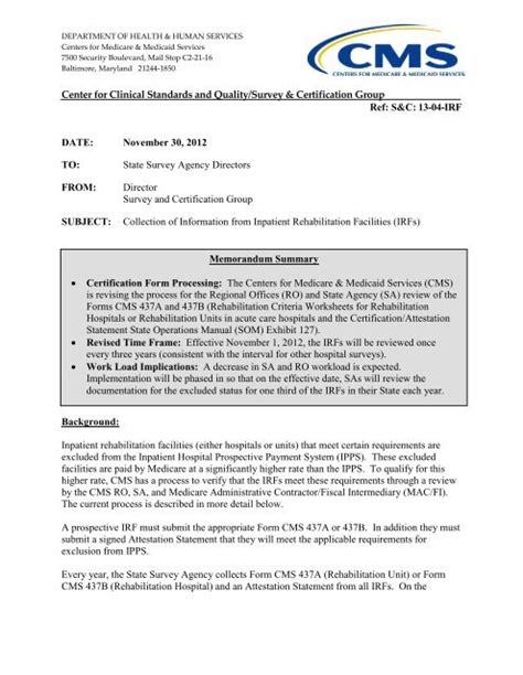 Attestation Statement Cms Certify Letter