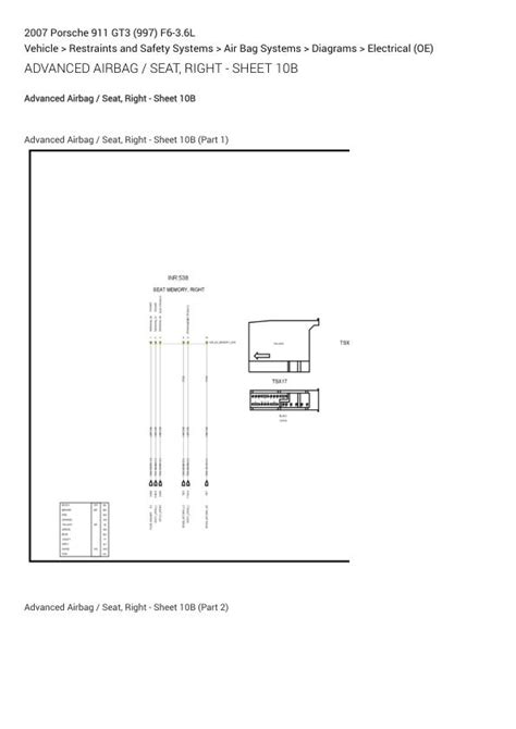 Porsche 911 Gt3 997 2007 Wiring Diagrams F6 3 6l