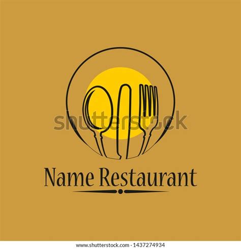 Restaurant Resto Food Court Cafe Logo Stock Vector Royalty Free