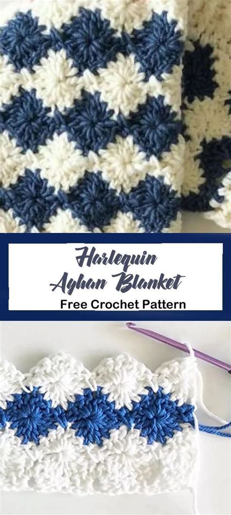 Colorful Harlequin Crochet Blanket Pattern