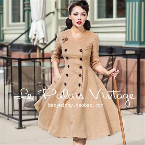 FREE SHIPPING Le Palais Vintage 2015 New Winter Autumn Wool Long Coat