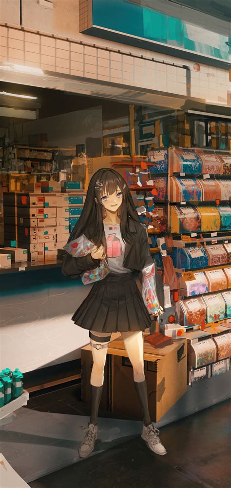 anime girl grocery store meme    huawei phonor