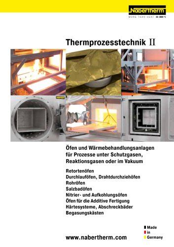 Alle Kataloge und technischen Broschüren von Nabertherm GmbH