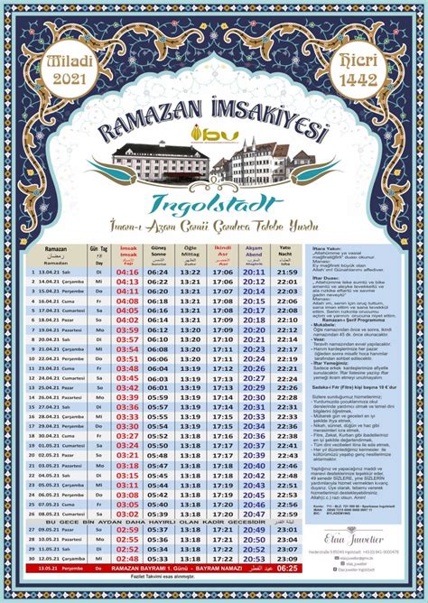 Ramazan Kalender Imsakiye Bank Home