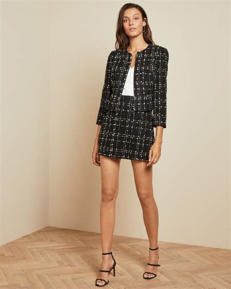 Ted Baker Charra Metallic Boucle Jacket Shopstyle