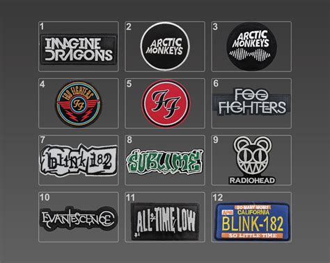 Rock Band Patches Rock Patch Embroidery Patches Iron On Patches Diy