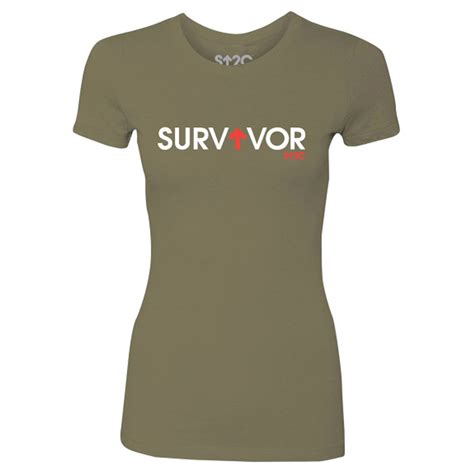 Su2c Womens Survivor Shirt Light Olive Shop The Stand Up To Cancer