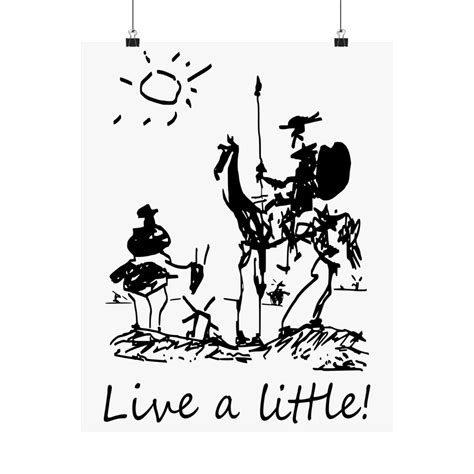 Poster Don Quixote And Sancho Panza By Picasso Live A Little Adventure