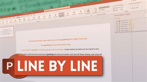 Powerpoint Animate Text By Line Or Word Animation Tutorial Youtube