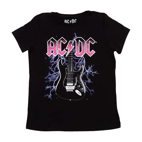 Ac Dc Guitar Ladies T Shirt Shop The Ac Dc Official Store