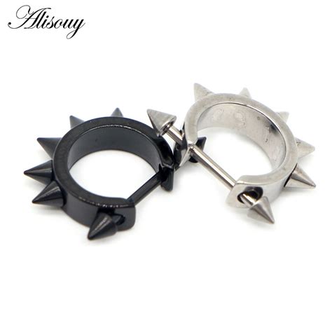 Aliexpress Buy Alisouy Pair Spike Earrings Cool Ear Stud Ear